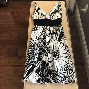 Black/White Floral Summer Dress